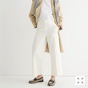 NWT Ivory J.Crew Sydney wide-leg pant in bi-stretch cotton blend - Size 4
